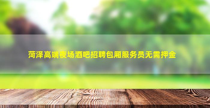 菏泽高端夜场酒吧招聘包厢服务员无需押金